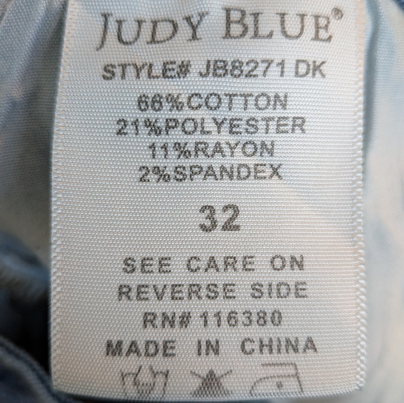 Judy Blue Jeans Women's 32 Medium Wash Distressed High Rise Stretch - Picture 5 of 10